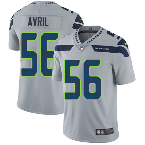 Nike Seahawks #56 Cliff Avril Grey Alternate Men's Stitched NFL Vapor Untouchable Limited Jersey